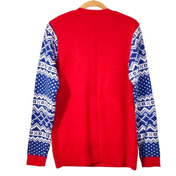 Unisex Reindeer Deer Beer Holder Sweater Not So Ugly Christmas Sweater - Picture 2 of 8